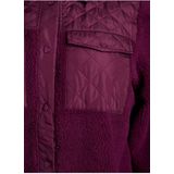 Active by Zizzi - AOPHELIA - Fleece Jas - Wijnrood - Losse Pasvorm