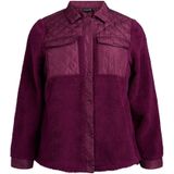 Active by Zizzi - AOPHELIA - Fleece Jas - Wijnrood - Losse Pasvorm