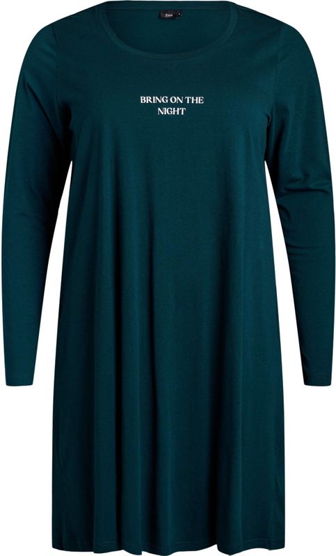 Zizzi - MALLY - Nachthemd - Donkergroen