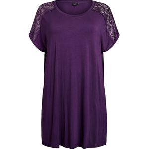 Zizzi - MHALI - Nachthemd - Donkerpaars