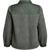 Active by Zizzi - AOPHELIA - Fleece Jas - Olijfgroen/Jade Groen - Losse Pasvorm