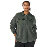 Active by Zizzi - AOPHELIA - Fleece Jas - Olijfgroen/Jade Groen - Losse Pasvorm