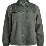 Active by Zizzi - AOPHELIA - Fleece Jas - Olijfgroen/Jade Groen - Losse Pasvorm