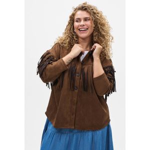 Zizzi - Suede Blouse - Camel