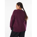 Zizzi - Gebreide Trui - Aubergine