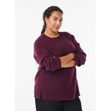 Zizzi - Gebreide Trui - Aubergine
