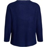 Zizzi - Sweater - Donkerblauw - Met Wol