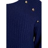 Zizzi - Sweater - Donkerblauw - Met Wol