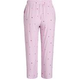 Zizzi - Pyjamabroek - Bessen/Pink/Wit - Lang/maxi - Viscose - Gestreept