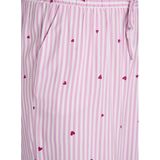 Zizzi - Pyjamabroek - Bessen/Pink/Wit - Lang/maxi - Viscose - Gestreept