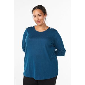 Zizzi - Pullover - 100% Polyester - Lange Mouwen - Ronde Hals