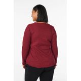 Zizzi - Peplum Top - Donkerrood