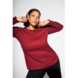 Zizzi - Peplum Top - Donkerrood