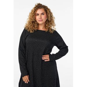 Zizzi - Midi Jurk - Zwart