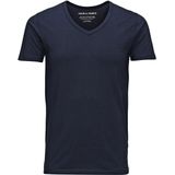 Jack Jones Basic V-Neck Sportshirt - Mannen - blauw
