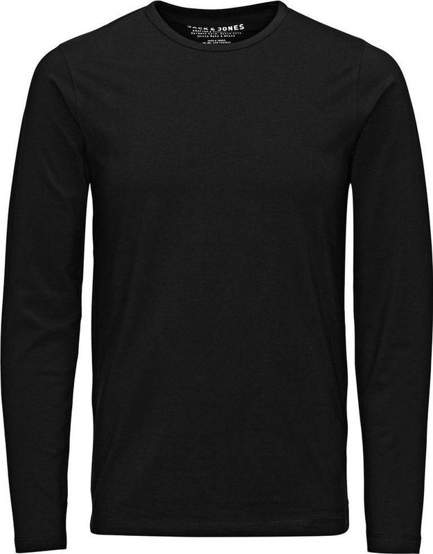 Jack & Jones Ronde hals T shirt Zwart LS