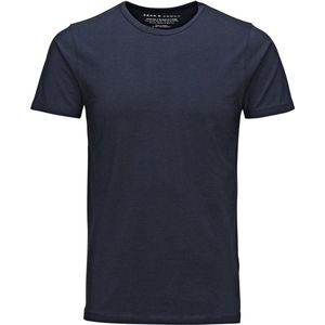 Jack & Jones - Basic O-Neck T-shirt - Navy - Katoen Met Elastaan