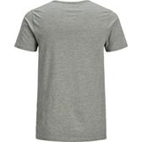 T-shirt - Light Grey Melange - Korte Mouwen - V-hals