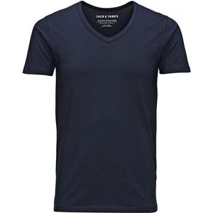 Jack Jones - Basic T-Shirt V-Hals Navy Blauw