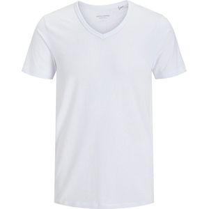 Jack & Jones - T-shirt - Korte Mouwen - V-hals - Zwart - 92% Katoen