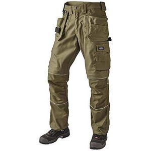 J.A.K. 150110084 Serie 1501 60% katoen 40% polyester Heren Taillebroek met hangzakken, Army, 48 R (3432) maat