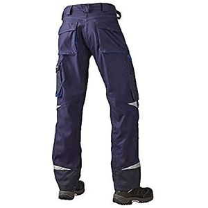 J.A.K. 160146B092 Serie 1601 65% polyester/35% katoen taillebroek, marine/koningsblauw, 52 L (36/35) maat