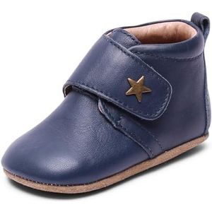 Bisgaard - Baby Star - Huisschoenen - Navy - Leer - Effen