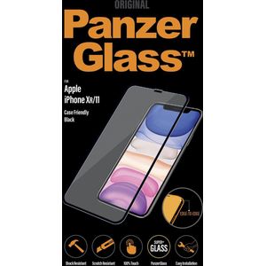 PanzerGlass iPhone 11, XR Edge to Edge CaseFriendly, Black,