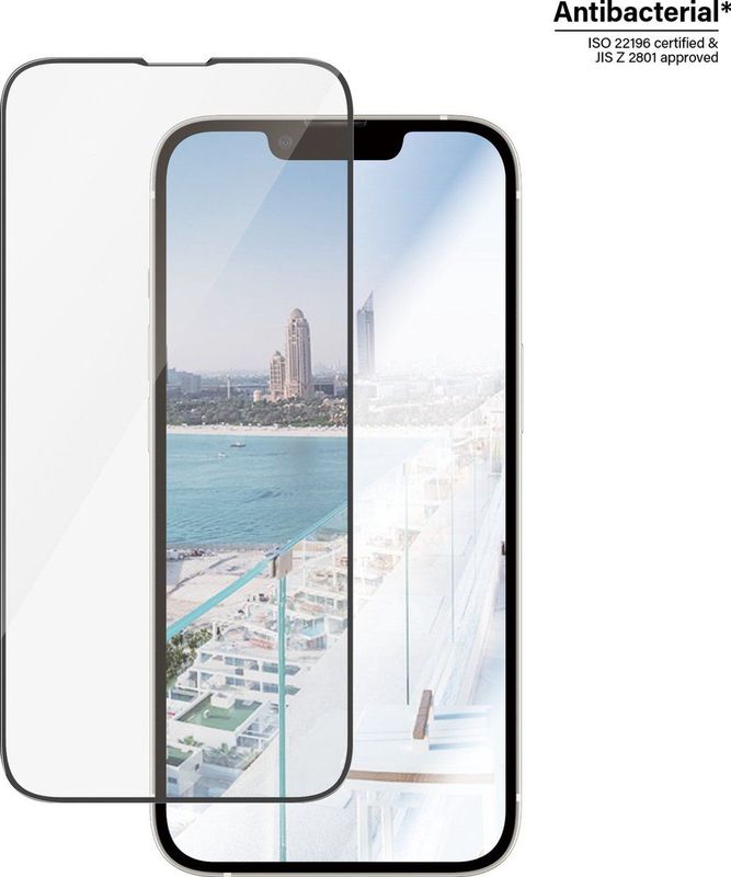 iPhone 13/13 Pro/14 Panzerglas - 9Hs Ultra-Wide Fit Anti-Reflective EasyAligner Panzerglas - 9H - Schwarz Rand