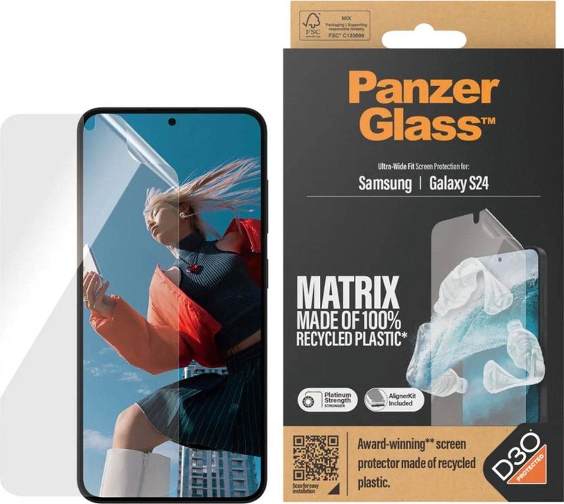 PanzerGlass™  Matrix-Edition – Displayschutzfolie – Ultraweite Passform  Galaxy S24