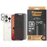 PanzerGlass™ Privacy 3-in-1 Set - iPhone 15 Pro