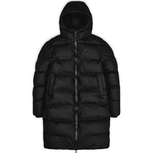 Rains - Long Puffer Jacket - Winterjas - Zwart - Polyester/Polyurethaan