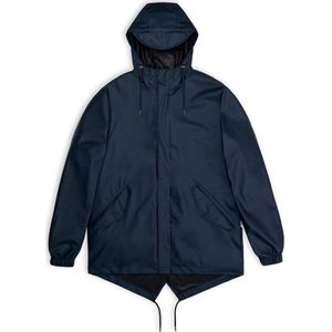 Rains, Heren, Jassen, Blauw, Maat: XS Poliester,