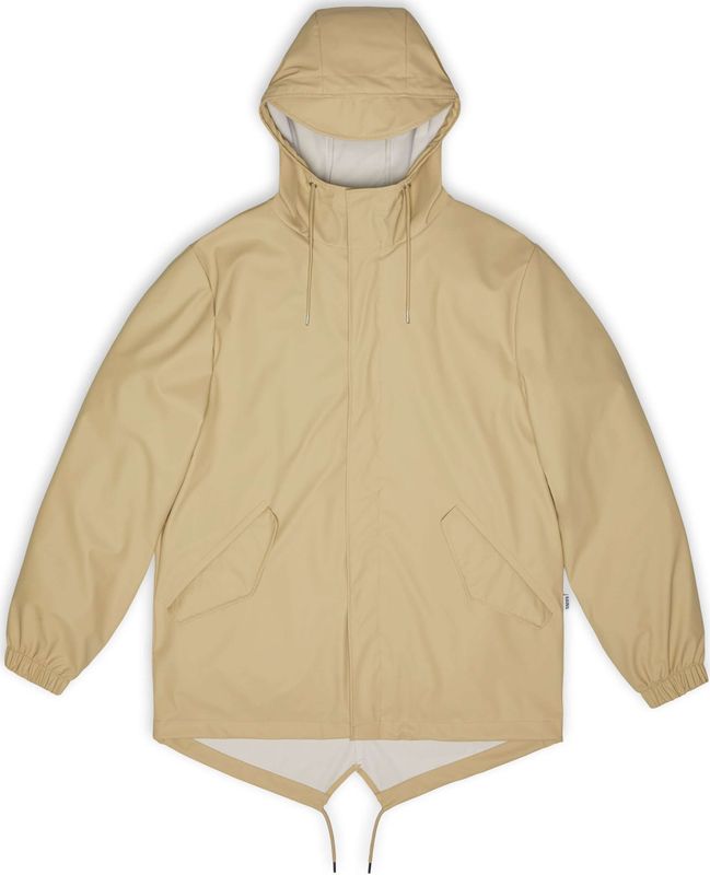 Rains - Fishtail Jacket - Jas - Sand - 100% Polyester - Waterdicht