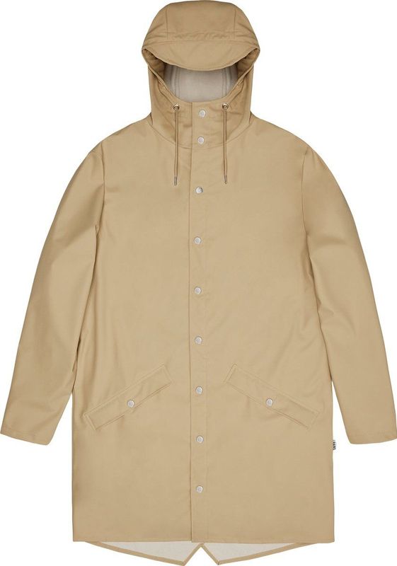 Rains - Beige Regenjas Dames - Waterdicht Polyester Met Eigentijds Ontwerp