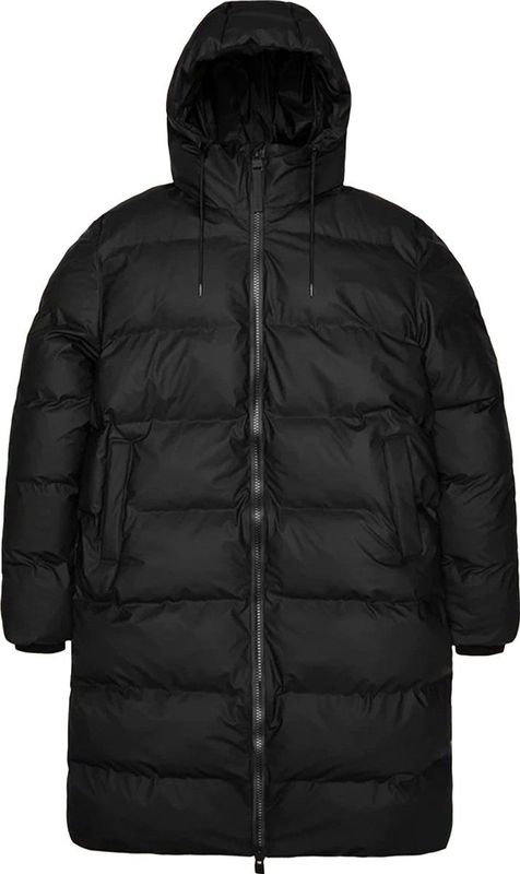 Rains - Alta Long Puffer Jacket - Unisex - Zwart - Waterdicht