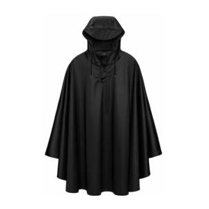 RAINS Poncho Unisex Cape Zwart Grain