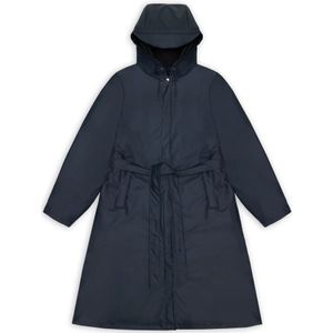 RAINS - A-Line Longer W Jacket - Regenjas - Navy - 100% Polyester