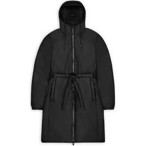 Windjack LOHJA LONG INSULATED CURVE JACKET RAINS. Polyester materiaal. Maten L. Zwart kleur