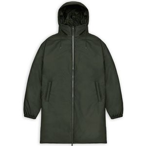 Rains - Langere Geïsoleerde Jas met Capuchon - Groen - Dames