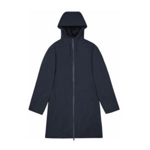 RAINS - Suva Hardshell Long Jacket - Jas - Navy - Waterdicht, Getapete Naden, Mechanische Stretch