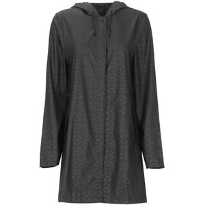 RAINS - A-Line W Jacket - Damesregenjas - Zwart - Polyester - Waterdicht