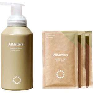 AllMatters Starterskit - Body Wash Navulling - Herbruikbare Fles - Veganistisch - Aluminium Fles - AllergyCertified