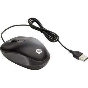HP - USB Travel Mouse - Zwart - Kabel - 1 stuk