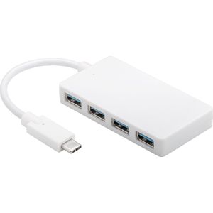 MicroConnect - USB3.1CUSB3 - Dockingstation - Wit - USB-C - 4 Havens