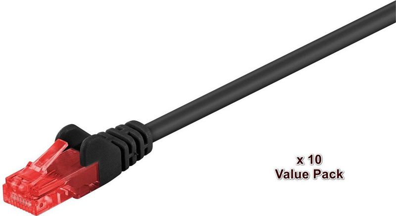 U/UTP CAT6 2M Black 10 Pack