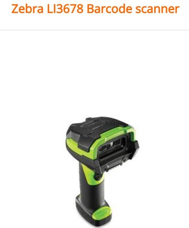 Zebra - LI3678-SR - Barcode Scanner - Industrieel Groen - Draagbaar - Bluetooth 4.0
