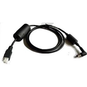 Voedingskabel - Zwart - DC-lijnkabel - Hoekige Stekker - Rechte Connector