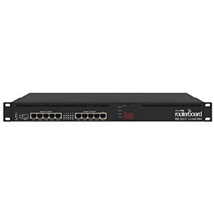 MikroTik RB3011UIAS-RM bedrade router Gigabit Ethernet Zwart