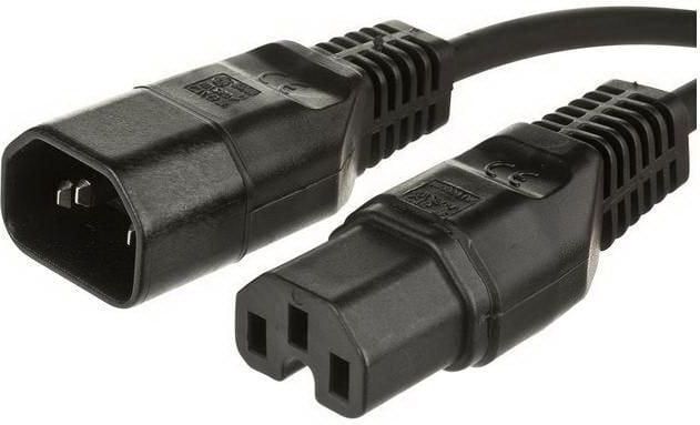 Microconnect PE011410 electriciteitssnoer Zwart 1 m C14 stekker C15 stekker